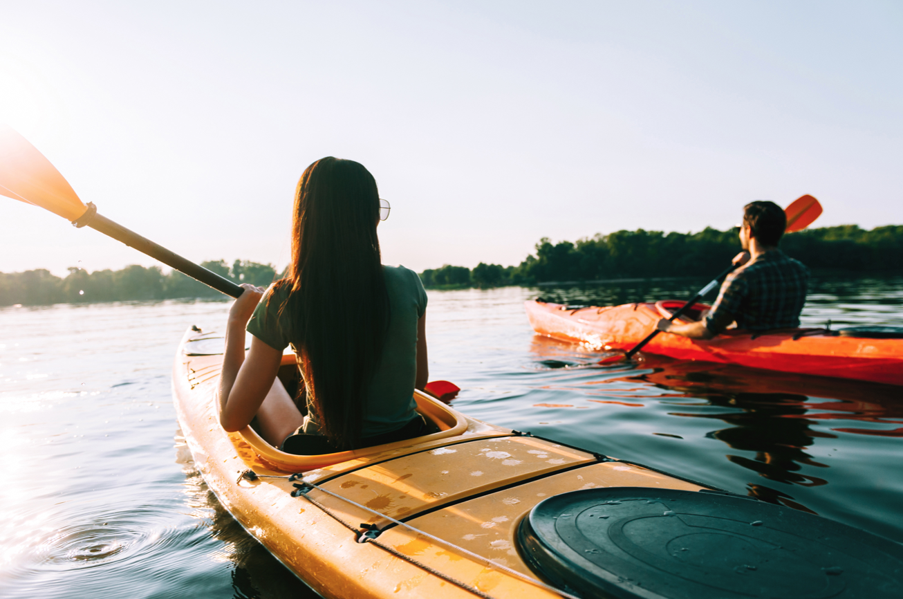 Mobilizers going kayaking on a day off from their hospitality and tourism jobs in North Shore, Minnesota.